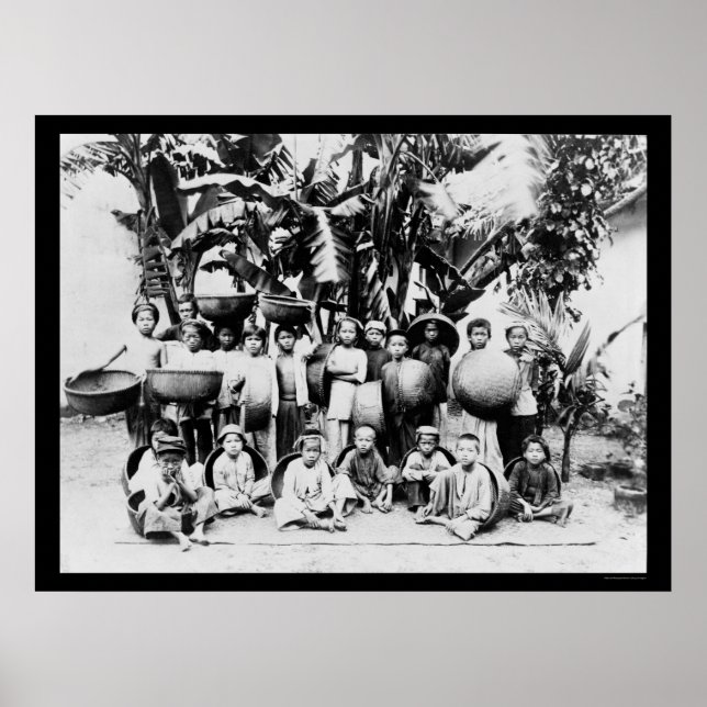 Kids in Saigon, South Vietnam 1901 Poster (Front)