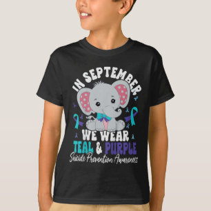 Kids In September We Wear Teal And Purple Suicide T-Shirt