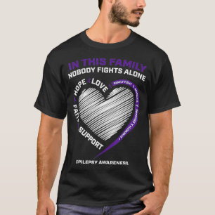 Kids In This Family Nobody Fights Alone Epilepsy T-Shirt