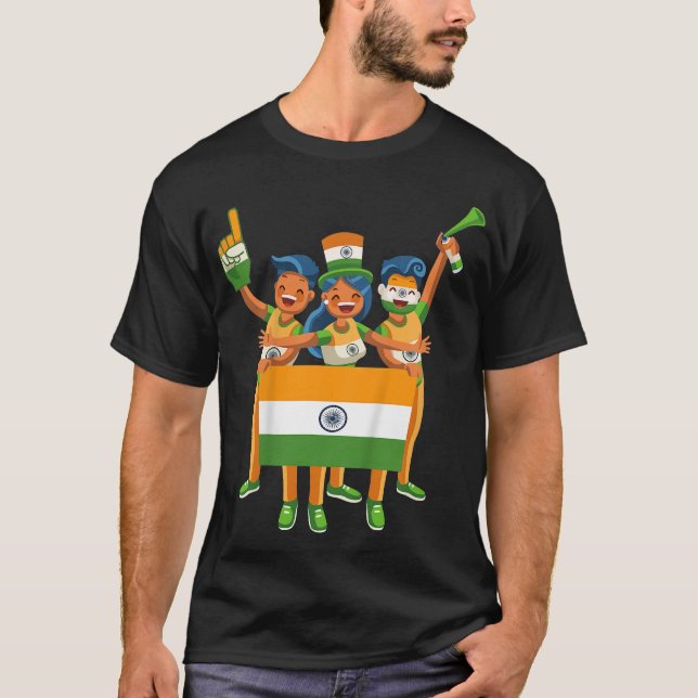 Kids India 75th Independence Day For Kids Set Prou T-Shirt (Front)