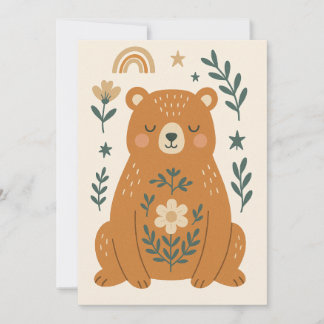 Kids Invitation - Nordic Bear