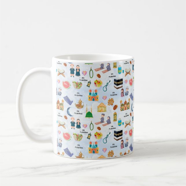 Kids Islamic Mug – Colourful Eid & Ramadan (Left)