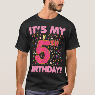 Kids It`s my 5th Birthday Candy Bonbons 5 Years ol T-Shirt