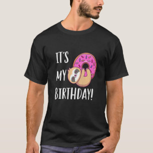 Kids It´s my Birthday  Sloth with doughnut T-Shirt