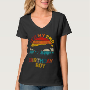 Kids It's My 2nd Birthday Boy Dinosaur Rex Two Yea T-Shirt