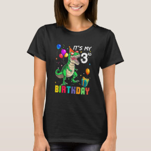 Kids It's My 3rd Birrthday Dinosaur Rex 3 Year Old T-Shirt