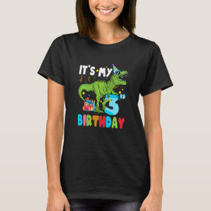 Kids It's My 3rd Birthday Happy 3 Year Rex Dinosau T-Shirt