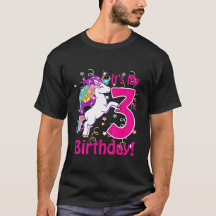 Kids Its My 3Rd Birthday Unicorn Themed Party Todd T-Shirt