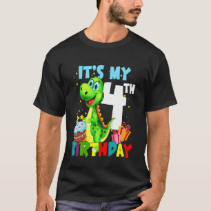 Kids Its My 4th Birthday Boys Happy 4 Year Old Bo T-Shirt