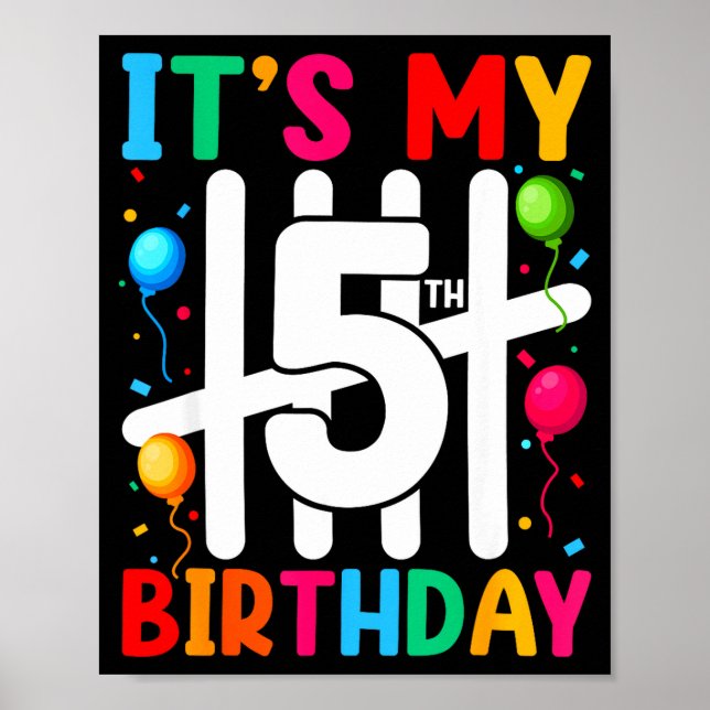 Kids It's My 5th Birthday 5 Five Birthday Boys Gir Poster (Front)