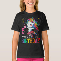 Kids It's My 5th Birthday Unicorn 5 Year Old Girls
