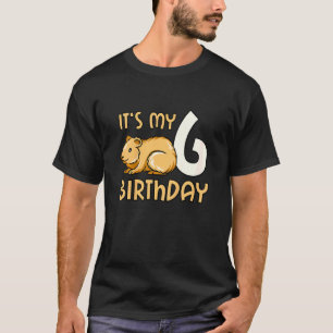 Kids It's My 6 Birthday Hamster 6th Birthday Party T-Shirt