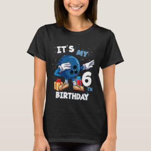 Kids Its My 6th Birthday 6 Year Old Bowling Birthd T-Shirt