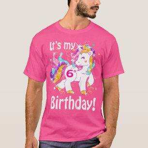 Kids Its My 6Th Birthday Unicorn (6 Year Old) Shir T-Shirt