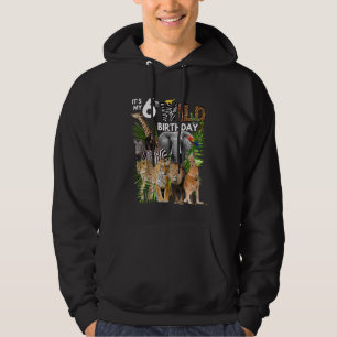 Kids It's My 6th Wild Birthday Safari Animals Zoo Hoodie