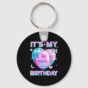 Kids It's My 9th Birthday Girl 9 Year Old Kp Bday  Key Ring