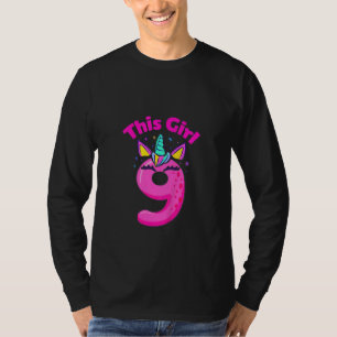 Kids It's My 9th Birthday Happy 9 Years Old Unicor T-Shirt