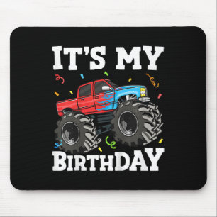 Kids Its My Birthday Monster Truck Birthday Boy To Mouse Mat