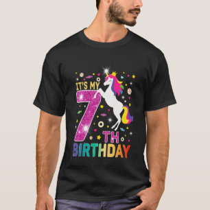 Kids It's My Seventh 7th Birthday Seven 7 Years Ol T-Shirt