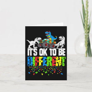 Kids It's Ok To Be Different Autism Awareness Mons Card