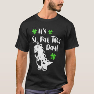 Kids Its St Pat T Rex Day Cute Dinosaur St Patrick T-Shirt