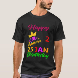 Kids January Girls Birthday 25 January 2nd Anniver T-Shirt