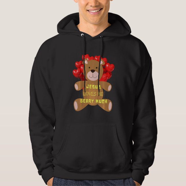 Kids Jesus Loves Me Christian Jesus For Kids Hoodie (Front)