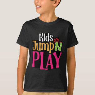 Kids Jump N Play custom typography t shirt design