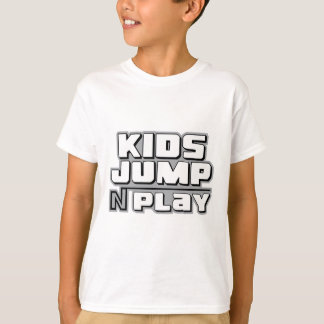 Kids Jump N Play custom typography t shirt design