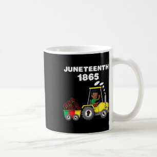 Kids Juneteenth 1865 Boy In Tractor Funny Toddler Coffee Mug