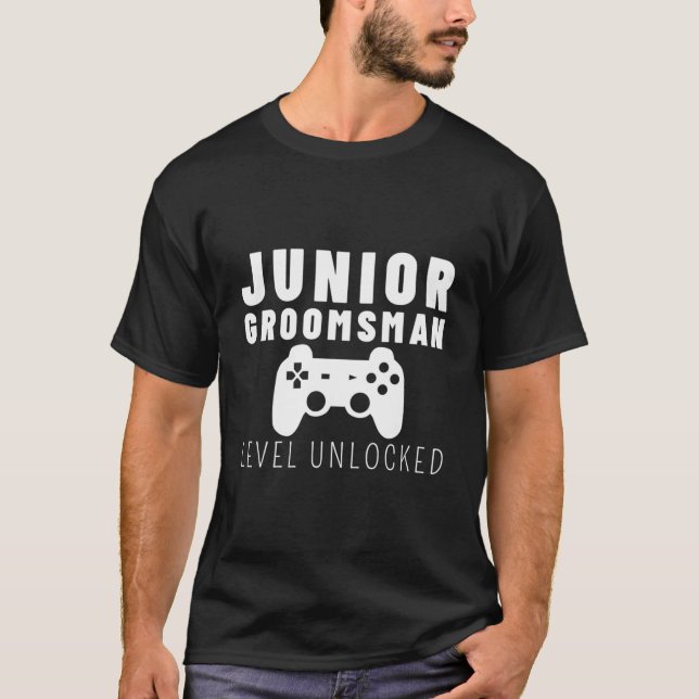 Kids Junior Groomsman Wedding Party Bachelor Party T-Shirt (Front)