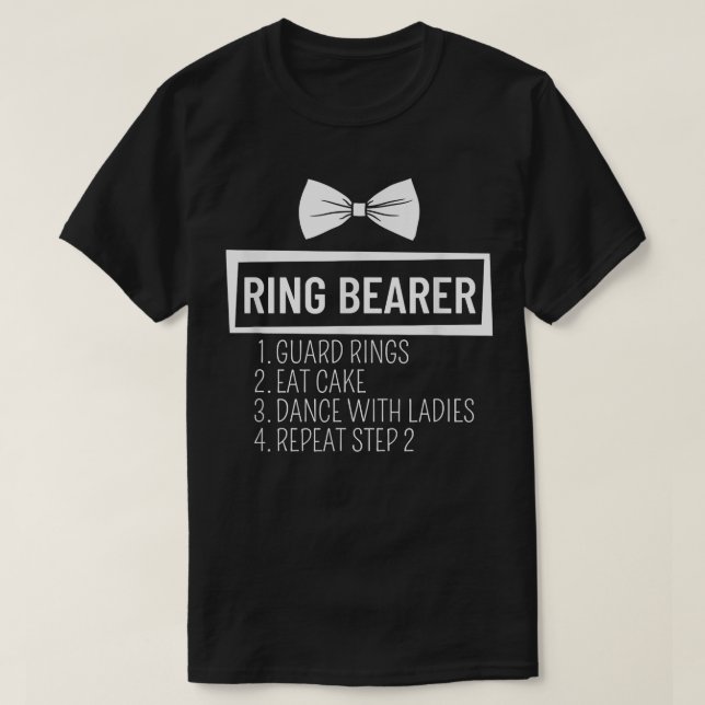 Kids Junior Wedding Party Kids Ring Bearer  T-Shirt (Design Front)