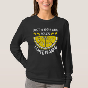Kids Just A Boy Who Loves Lemonade Citrus Fruit Le T-Shirt