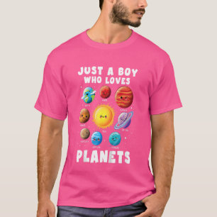Kids Just A Boy Who Loves Planets Solar System Spa T-Shirt