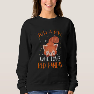Kids Just a girl who love red pandas red panda Sweatshirt