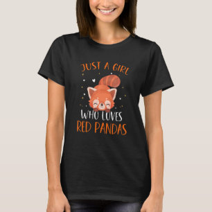 Kids Just a girl who love red pandas red panda T-Shirt