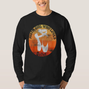 Kids Just A Girl Who Loves Ballet Dance Shoes Reci T-Shirt