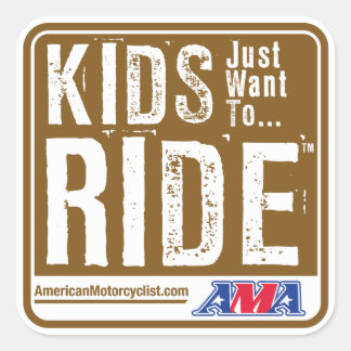 Kids Just Want To Ride Square Sticker