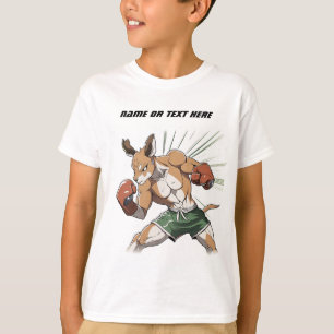 Kid's Kangaroo Boxer Anime Illustration T-Shirt