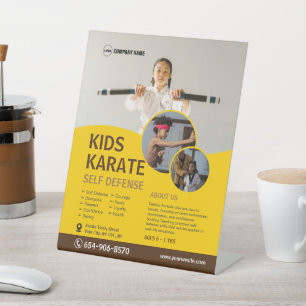 Kid's Karate Class Custom Pedestal Sign