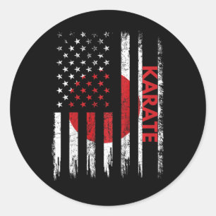 Kids Karate Shirt Martial Arts Gifts For Kids Japa Classic Round Sticker