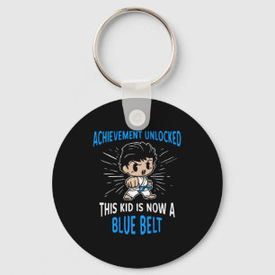 Kids Karate Student Blue Belt Award T Shirt Gift  Key Ring