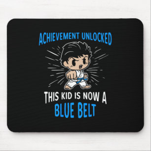 Kids Karate Student Blue Belt Award T Shirt Gift Mouse Mat