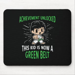 Kids Karate Student Green Belt Award T Shirt Gift  Mouse Mat