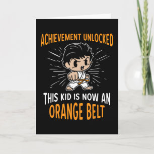 Kids Karate Student Orange Belt Award T Shirt Gift Card