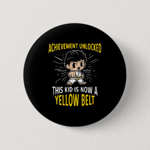 Kids Karate Student Yellow Belt Award T Shirt Gift 6 Cm Round Badge
