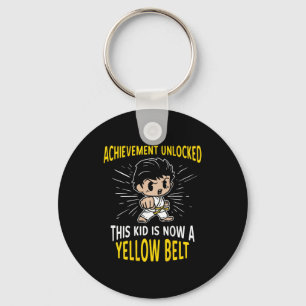 Kids Karate Student Yellow Belt Award T Shirt Gift Key Ring