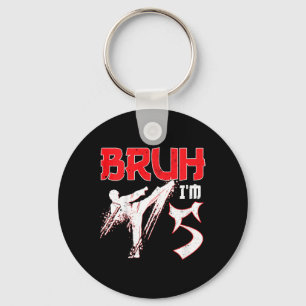 Kids Karate Taekwondo 5 Years Old Birthday Martial Key Ring