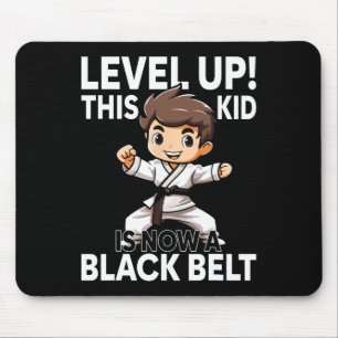 Kids Karate Uniform Black Belt Award Mouse Mat