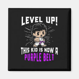 Kids Karate Uniform Purple Belt Award T Shirt Gift Magnet